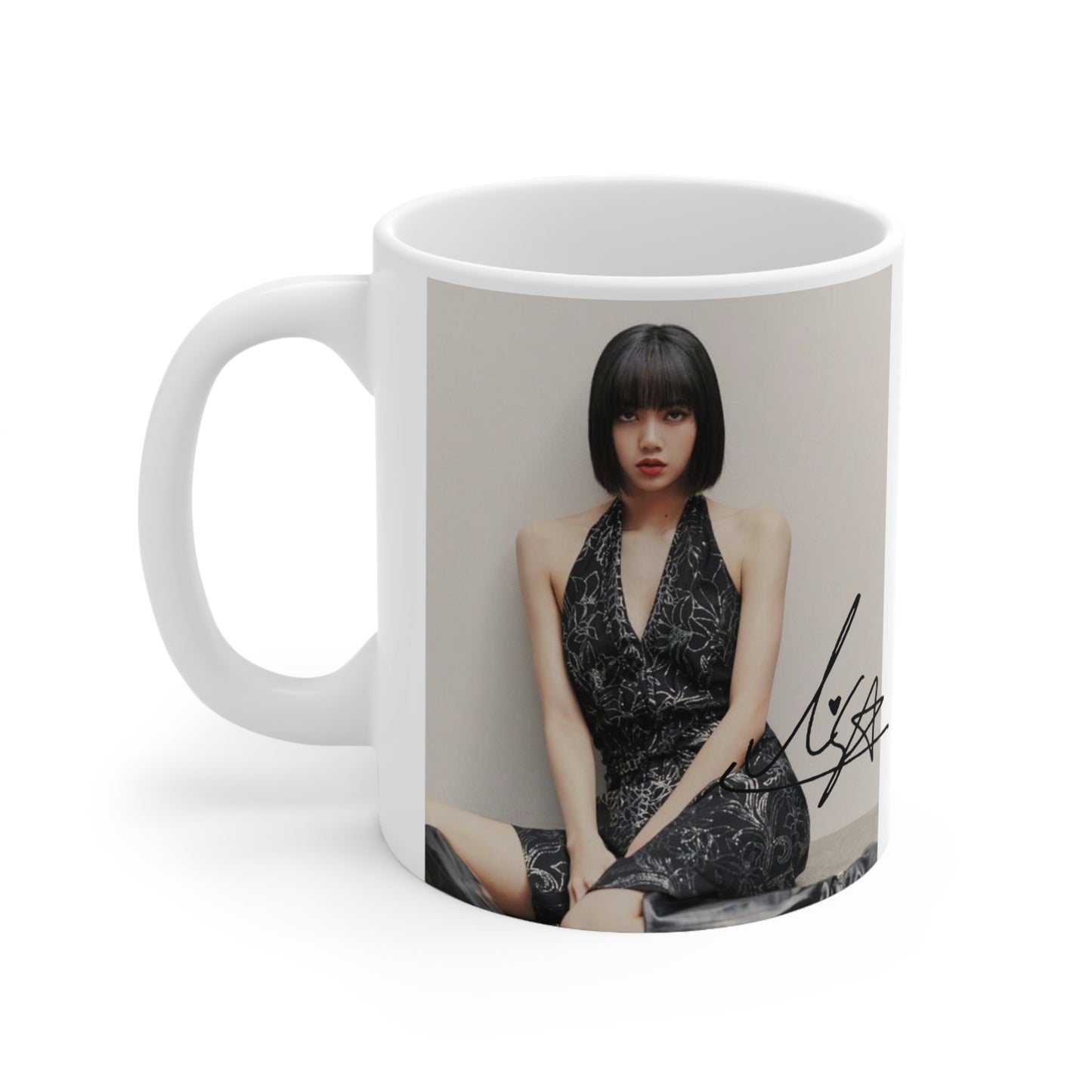 Kpop Girlband LaLisa Aries Zodiac Sign White Ceramic Coffee Mug 11oz, Kpop and Blinks fan Gift
