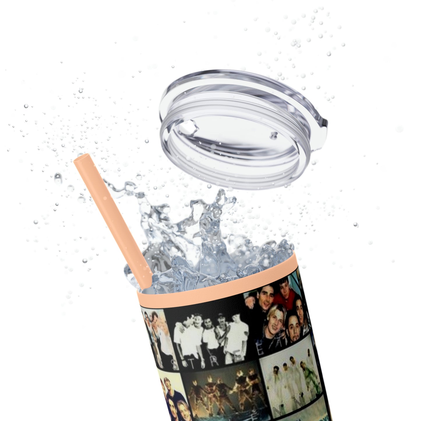 American Boyband Skinny Tumbler with Straw, 20oz